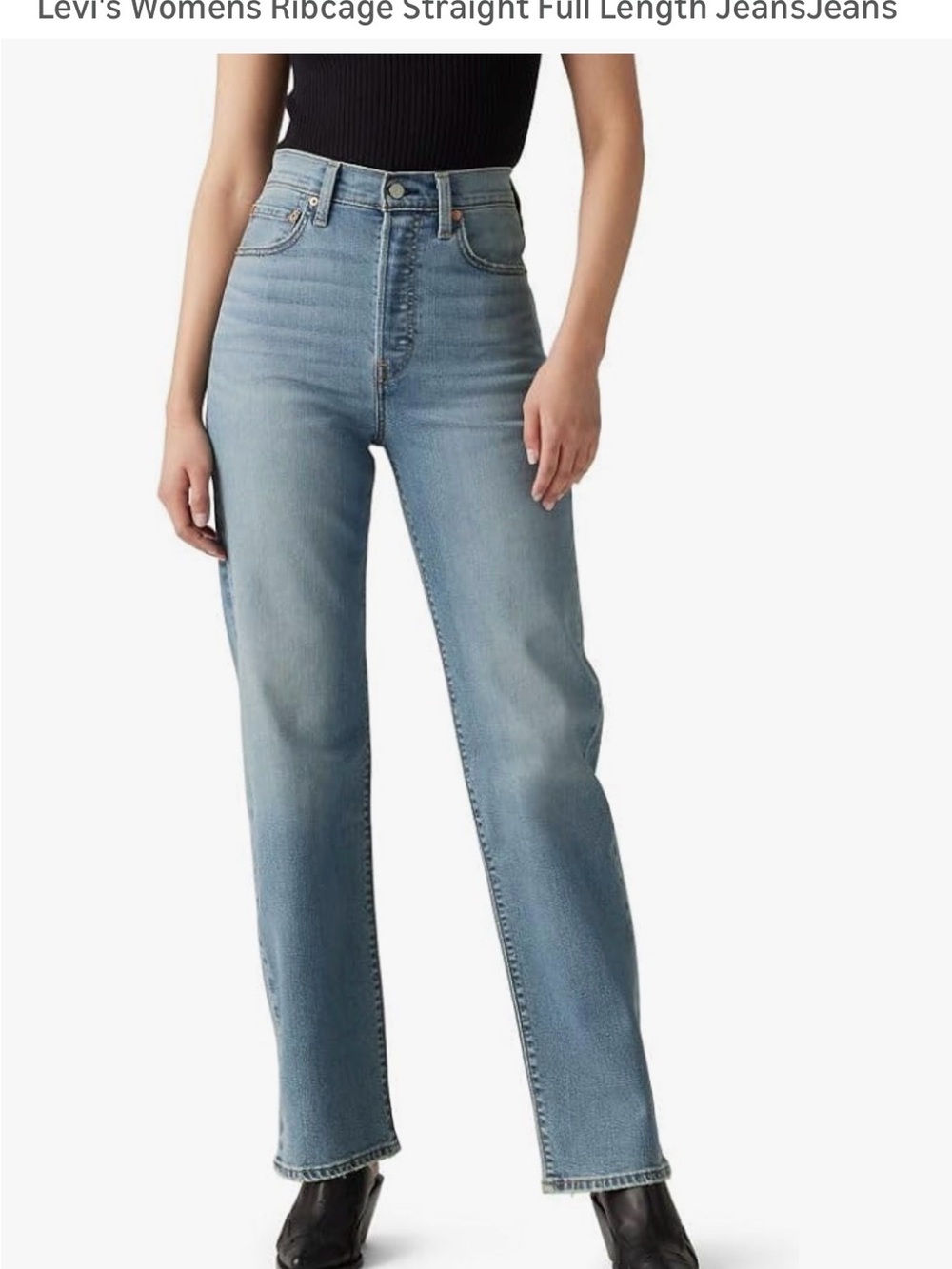 Levi's Women's Straight Leg Jeans in Medium Wash Blue
